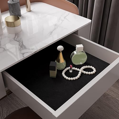 Miniatura 5 de CHIHUT Forro de terciopelo autoadhesivo para cajones de joyas, forro de tela de terciopelo negro, forro de terciopelo negro para cajones de tocador,