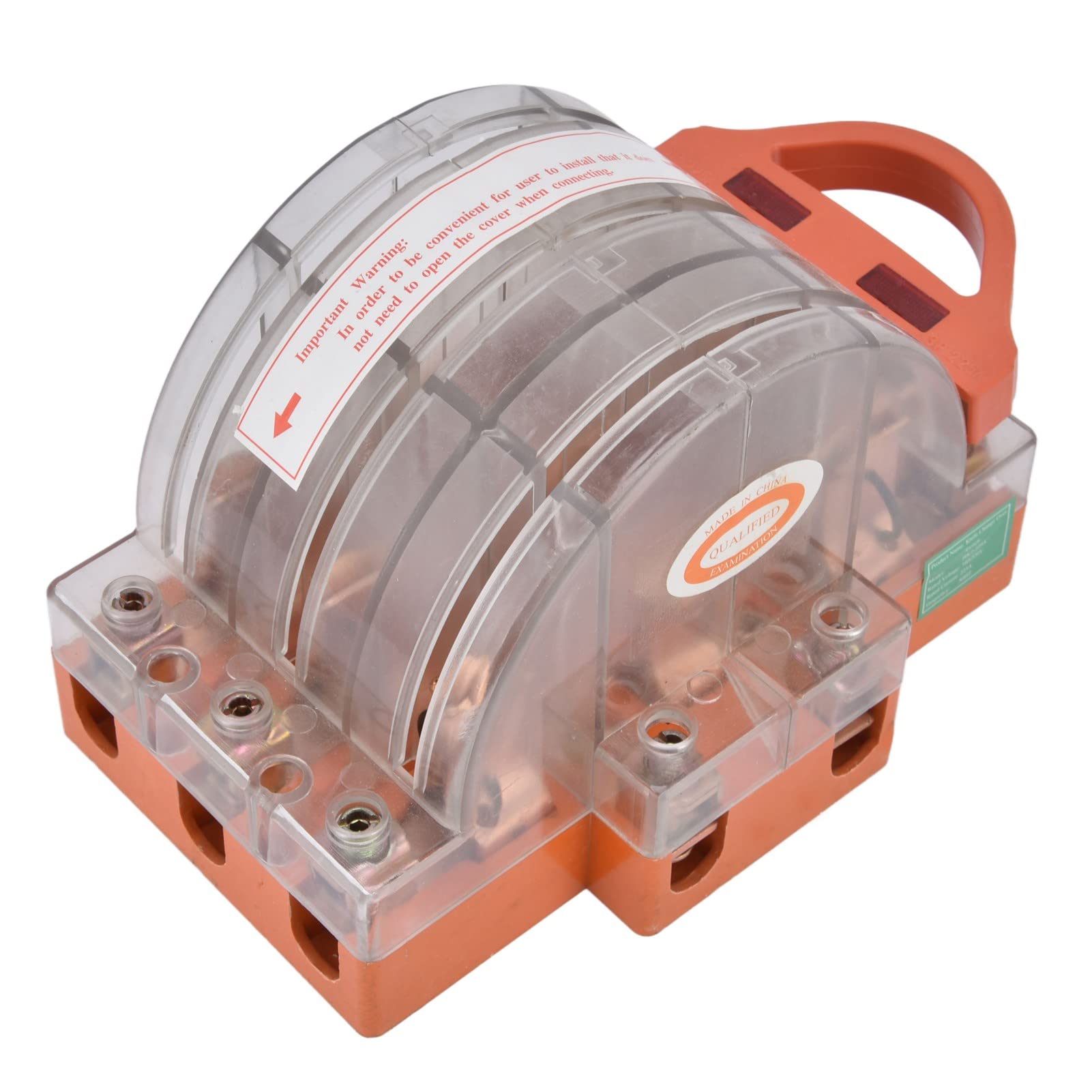 Chrees Interruptor de Cuchilla de 3 Interruptor de Desconexión de Doble Tiro 3P AC380V 225A con Indicadores LED y Abrazaderas de Hoja Reforzadas para Uso Industrial y Domést