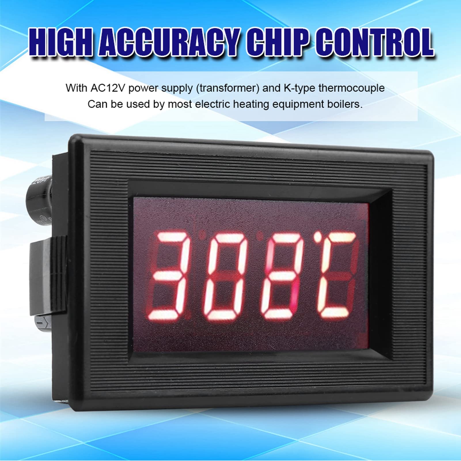 Tester di Temperatura per Termocoppie LED con Display Digitale Industriale con Controllo del Chip Ad Alta Precisione per la Maggior Parte delle Caldaie per Apparecchiature di