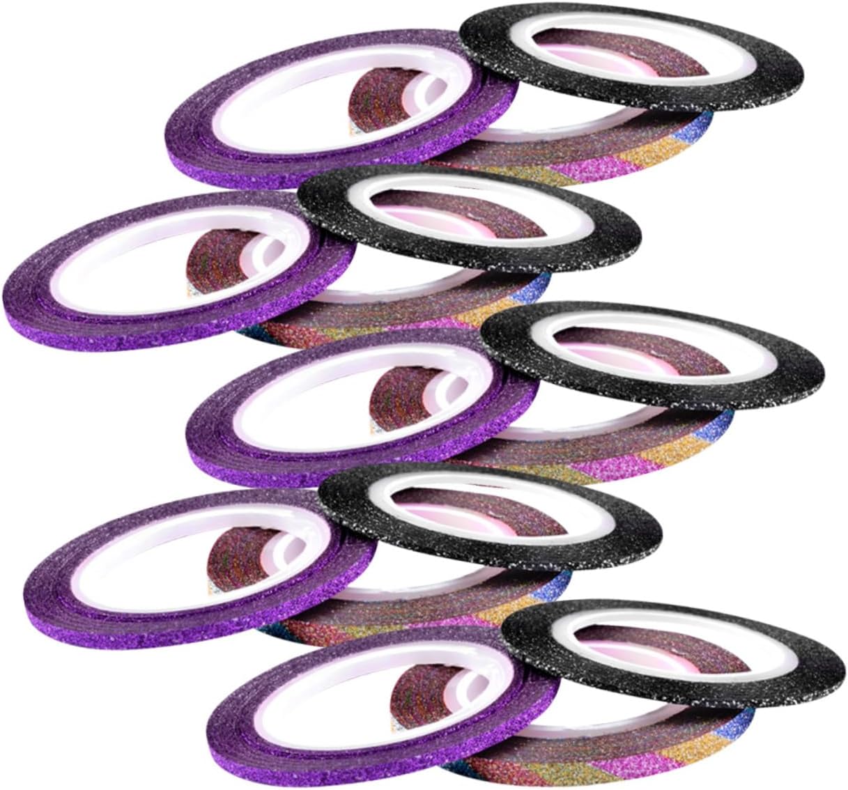 VICASKY 120pcs Self-Adhesive Nail Art Striping Tapes Widths Colors Each for Nail Decoration Art Supplies and Creative Designs