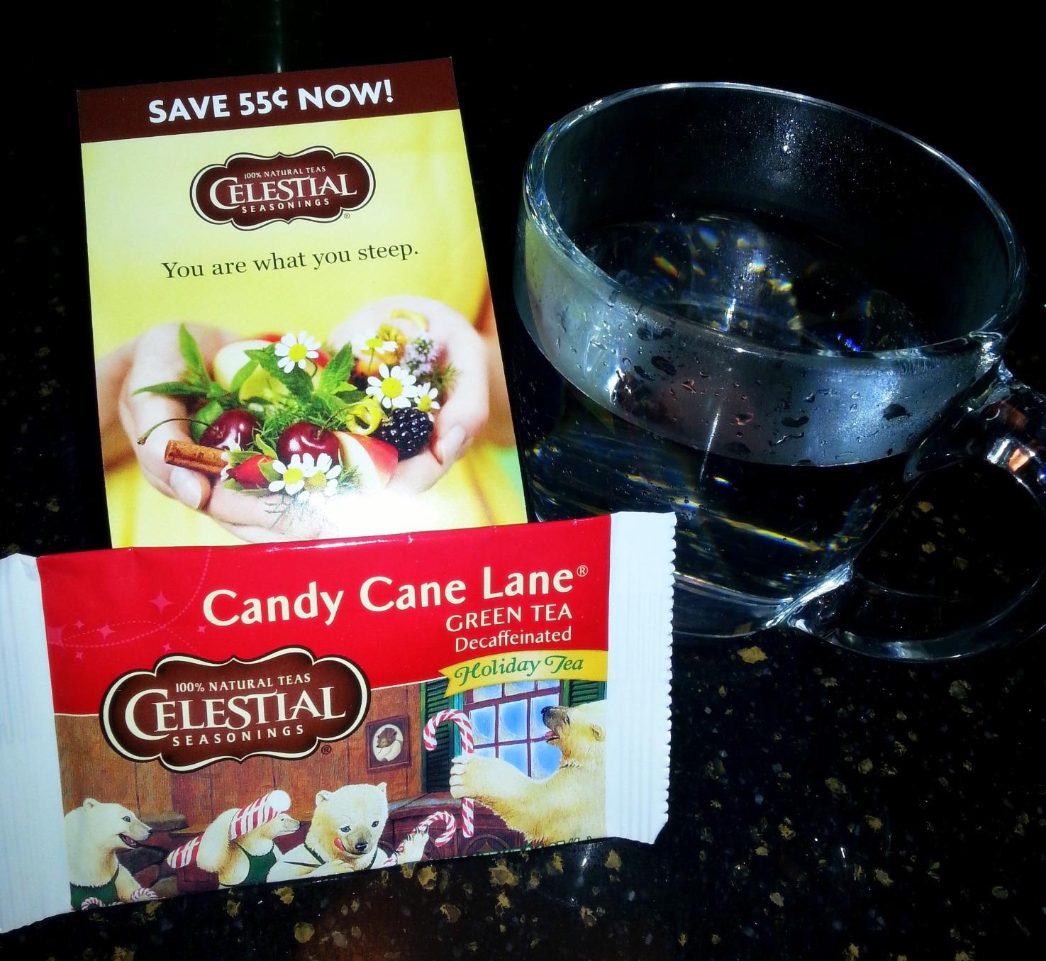 Candy Cane Lane Green Holiday Tea decaf 20 Tea Bags