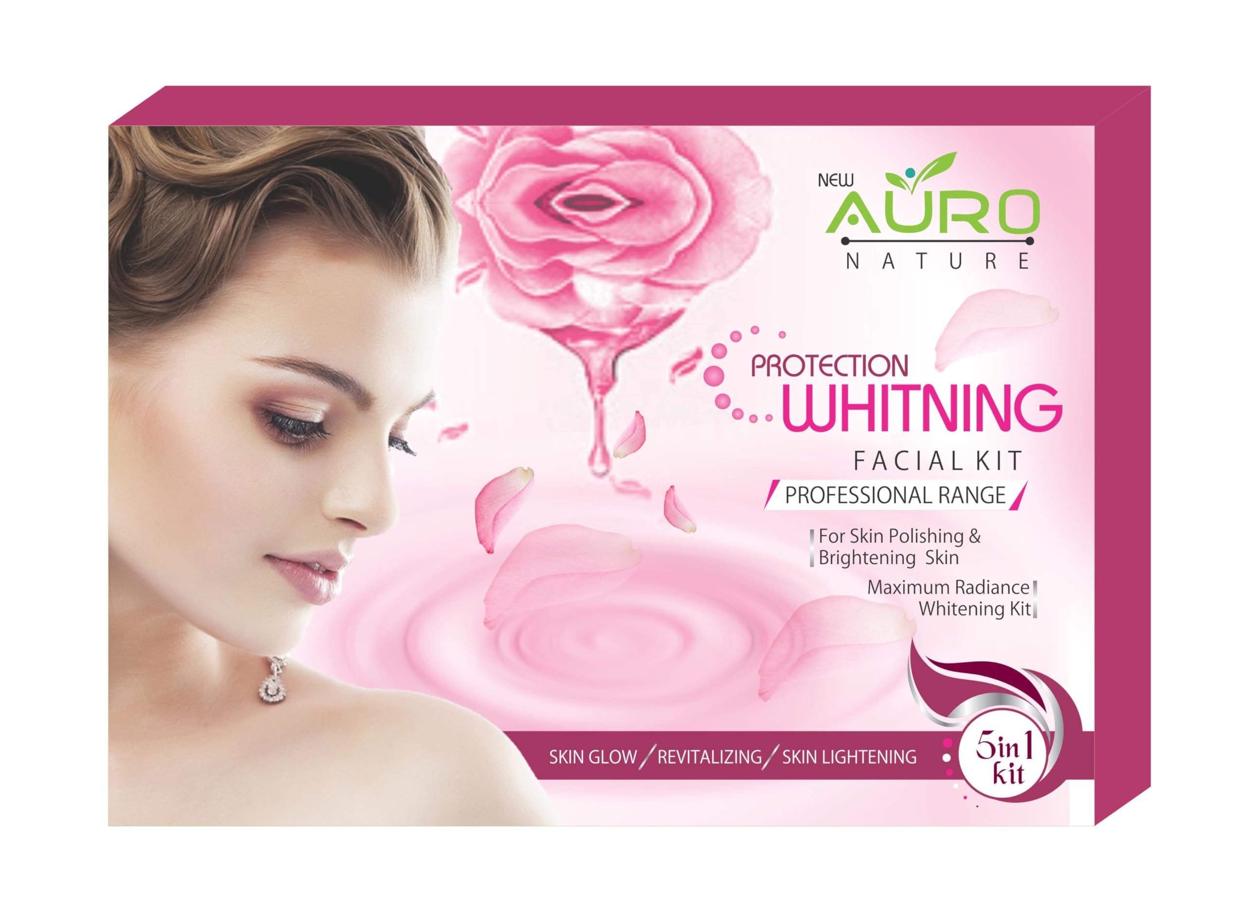 1 Pcs Glavon's 5 in 1 Auro Luster Skin Whitennig Facial Kit for Instant Natural Glow 155 gm for Womens|Girls + FYC D-TAN Bleach Cream [ Combo Pack of 2 Pcs ]