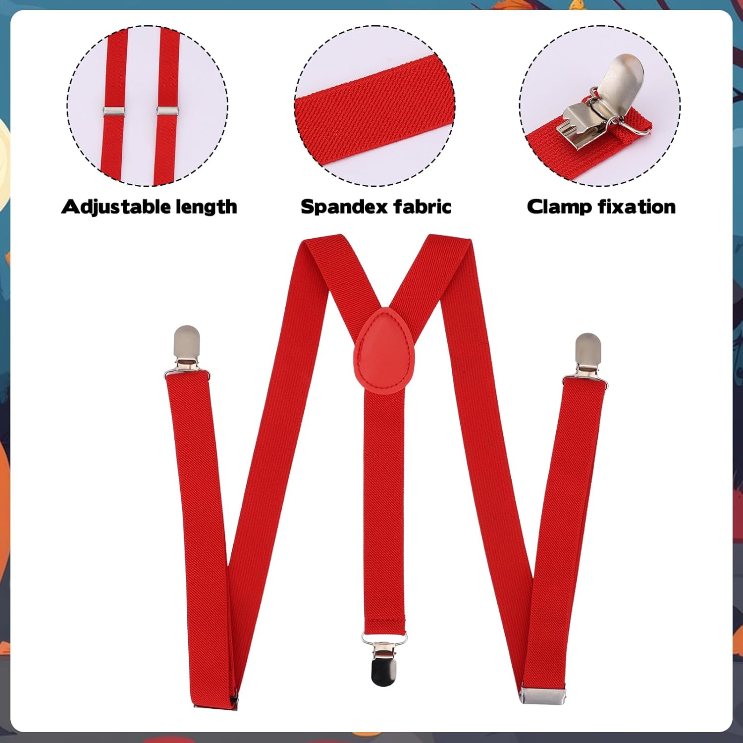 4 Pcs Bunny Rabbit Costume Men Bunny Ear Headband Bow Tie Glove Y Back Adjustable Suspender for Halloween Adult Cosplay - Image 3