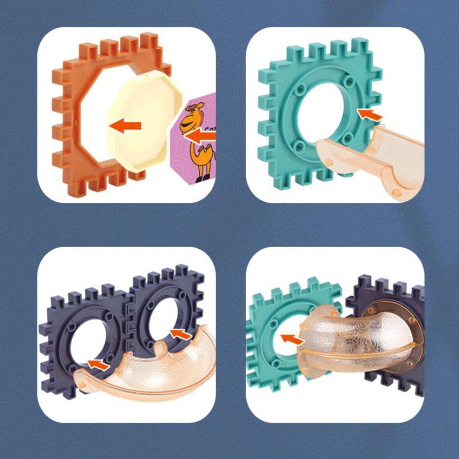 ATORSE™ Building Block Marble Run Toy Constructions Maze Block Toy for Preschool 66Pcs|Baby | Toys for Baby | Developmental Baby Toys-image-19