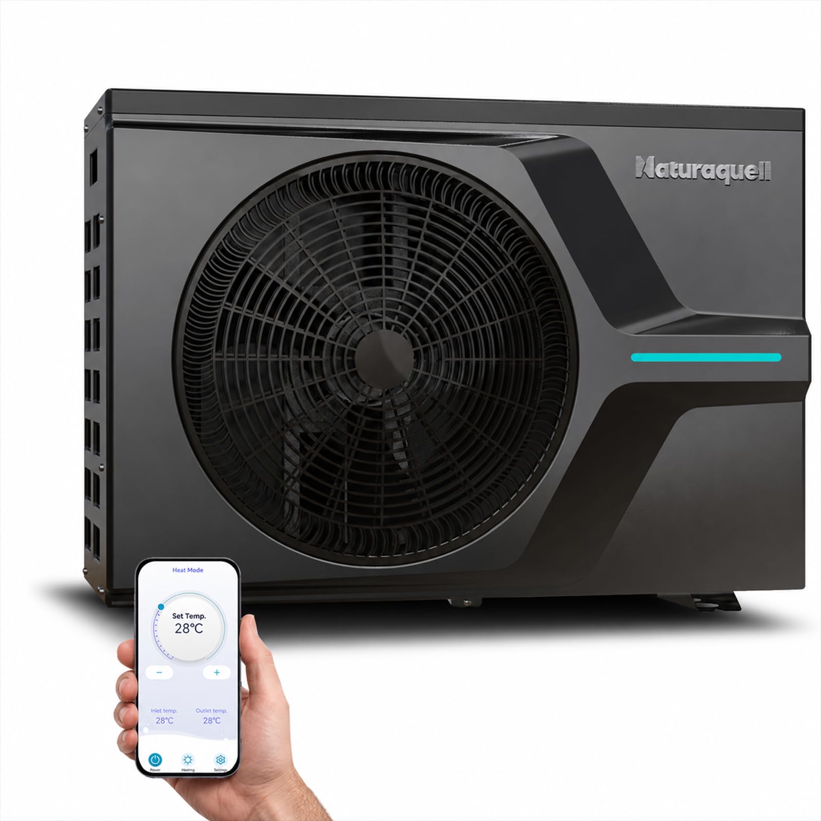 Inverter Pool Heat Pump, Up to 10000 Gallons, Above/Inground Pools