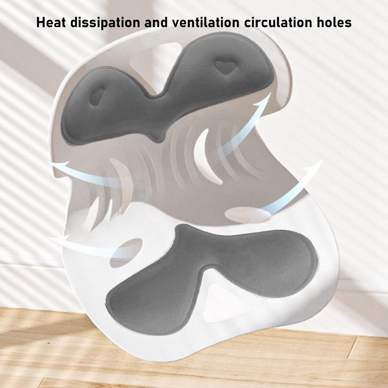 Cojín de Postura de Soporte de Cintura, Soporte Lumbar para Silla Correctora de Postura para Automóvil (Grey)