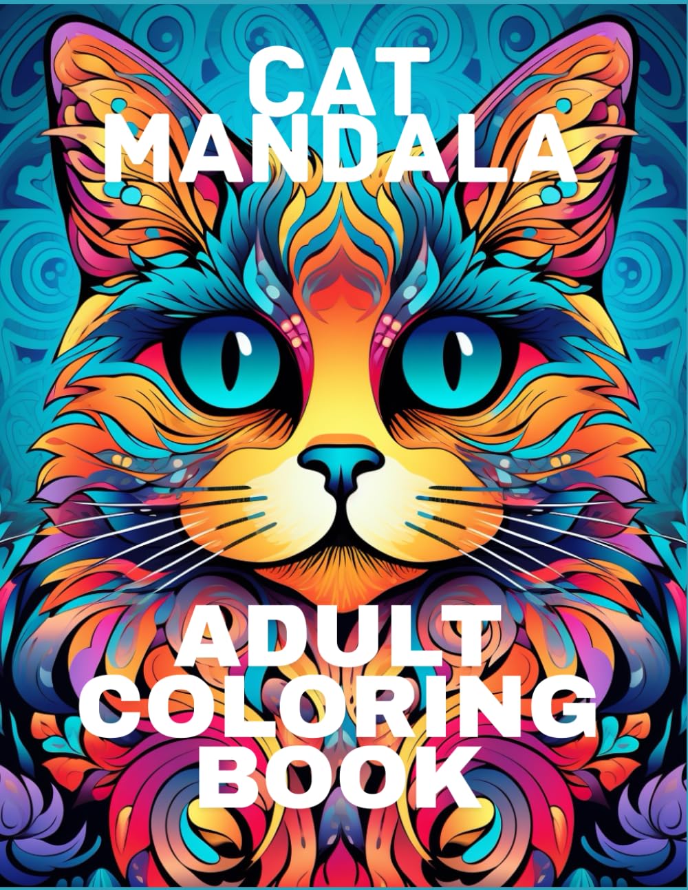 Cat Mandala Adult Coloring Book