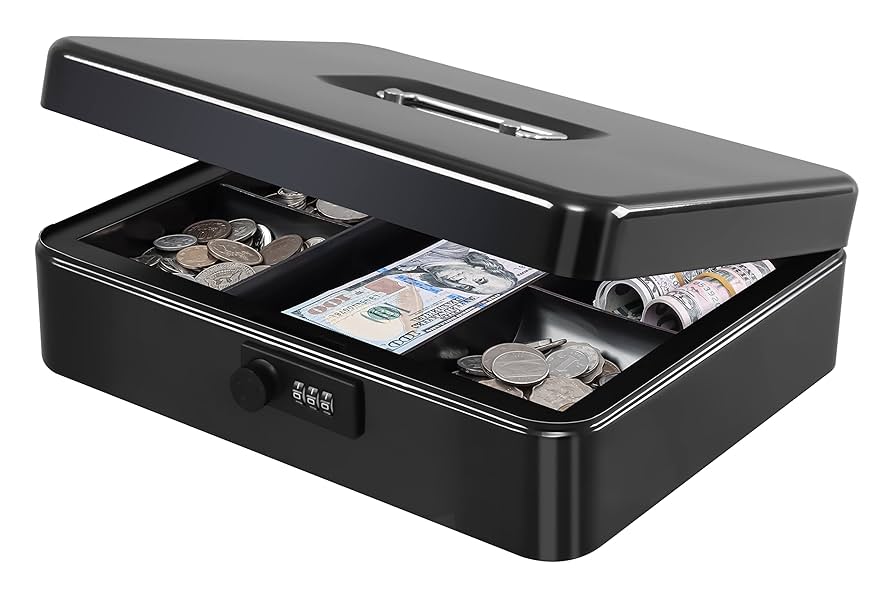 Amazon.com: KYODOLED Metal Cash Box with Combination Lock