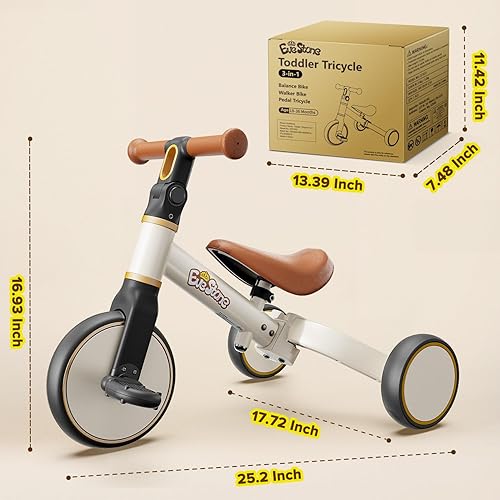 Miniatura 8 de Triciclo infantil para niños de 18 meses a 4 años, bicicleta de triciclo al aire libre, juguete para montar para patio, acera, parque, triciclo de