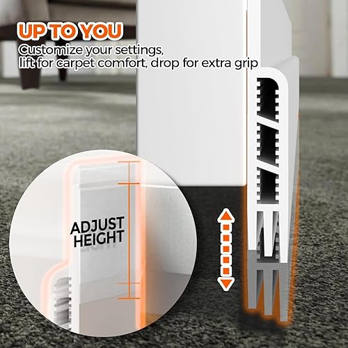 Miniatura 5 de Holikme Tope de puerta reutilizable de 41 pulgadas, topes de puerta para parte inferior de la puerta, sello de puerta burlete fuerte, adhesivo