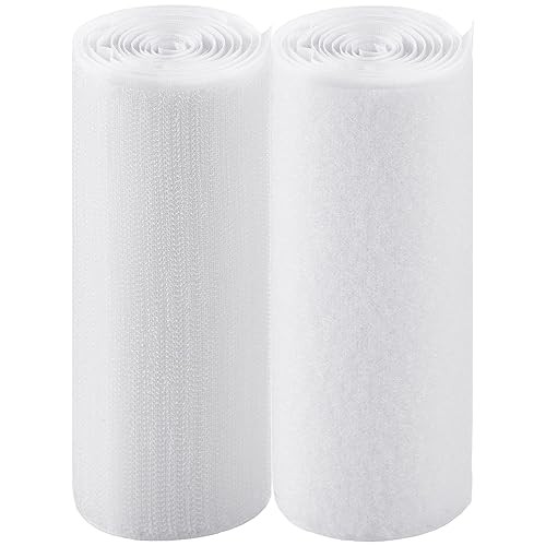 Vista 26 de Tiras adhesivas para tela (72 pies x 1/2 pulgada), se pegan sin coser ni planchar, para ropa y cortinas, cinta de dobladillo de doble cara
