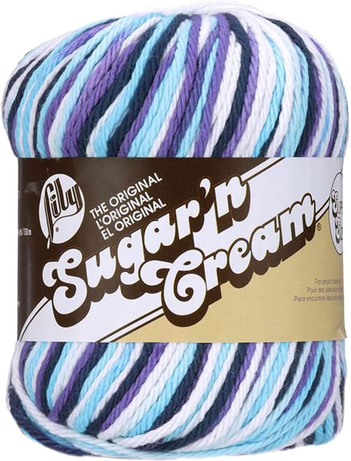 Lily Sugar'N Cream Super Size Moondance Yarn - 6 Pack of 85g/3oz - Cotton - 4 Medium (Worsted) - 150 Yards - Knitting/Crochet