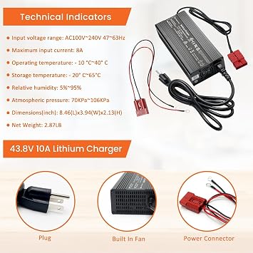 CHINS 36V Lithium Golf Cart Battery, 36 Volt 100Ah LiFePO4 Battery, Built-in Bluetooth 200A BMS, Includes 36V 10A Lithium Battery Charger, Perfect for Golf Carts, Trolling Motors, Marine