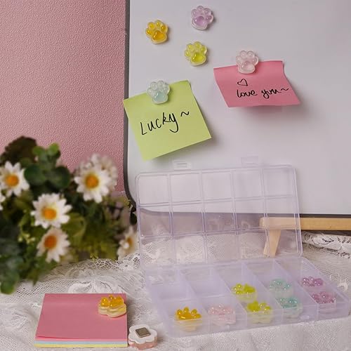 Miniatura 5 de KEYDUACU 20 imanes de nevera 3D con huella de gato, imán magnético fuerte decorativo para nevera para cocina, oficina, pizarra blanca, gabinete de