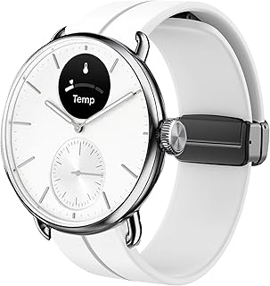 سوار مغناطيسي مزدوج من السيليكون الناعم قابل للتعديل متوافق مع ساعة ويثينغز الذكية سكان ووتش 2 38 ملم / سكان ووتش 2 42 ملم من بلوشاو (18 ملم/20 ملم)