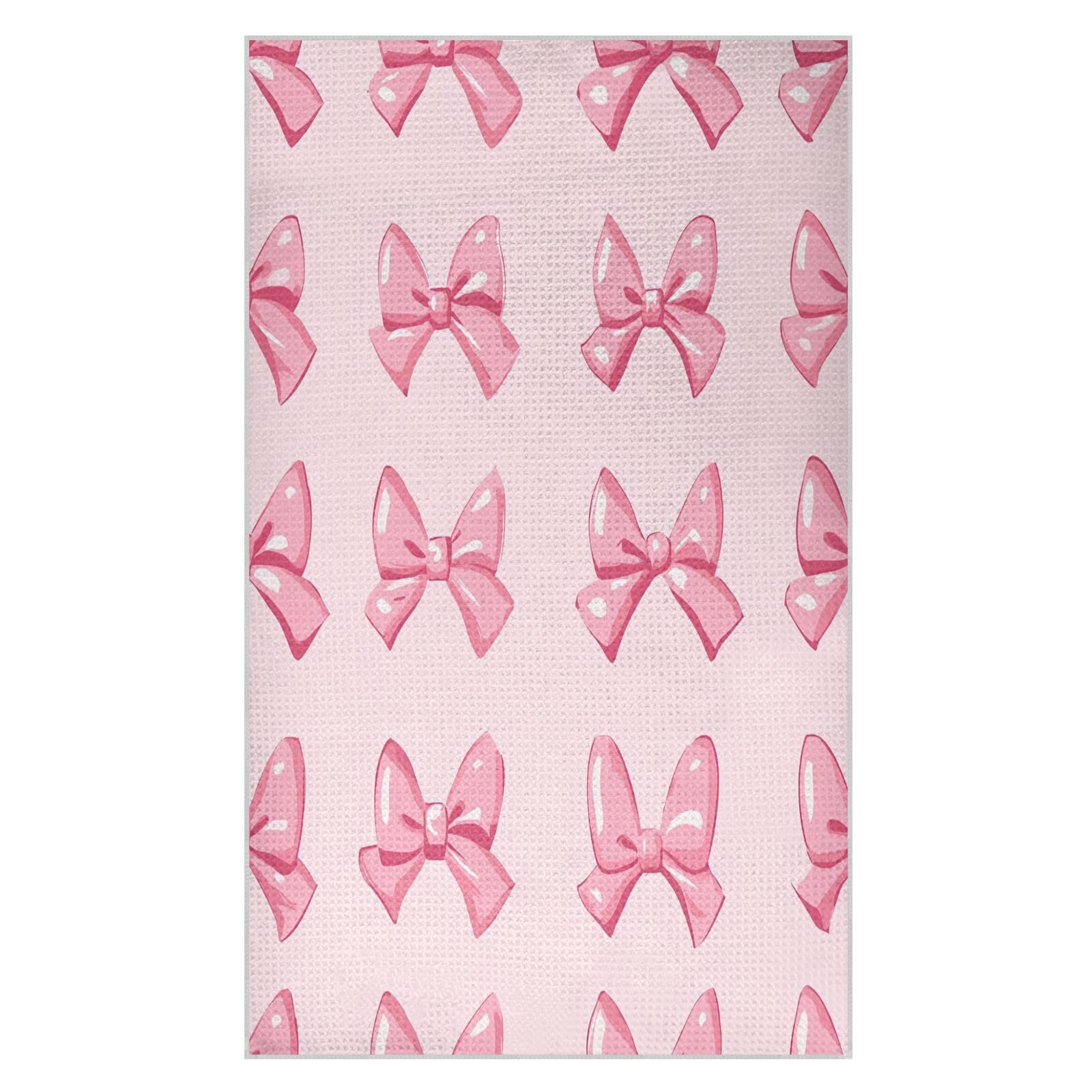 BURSTDDY Bows Kitchen Towels,Absorbent Dish Towels 2 Pack