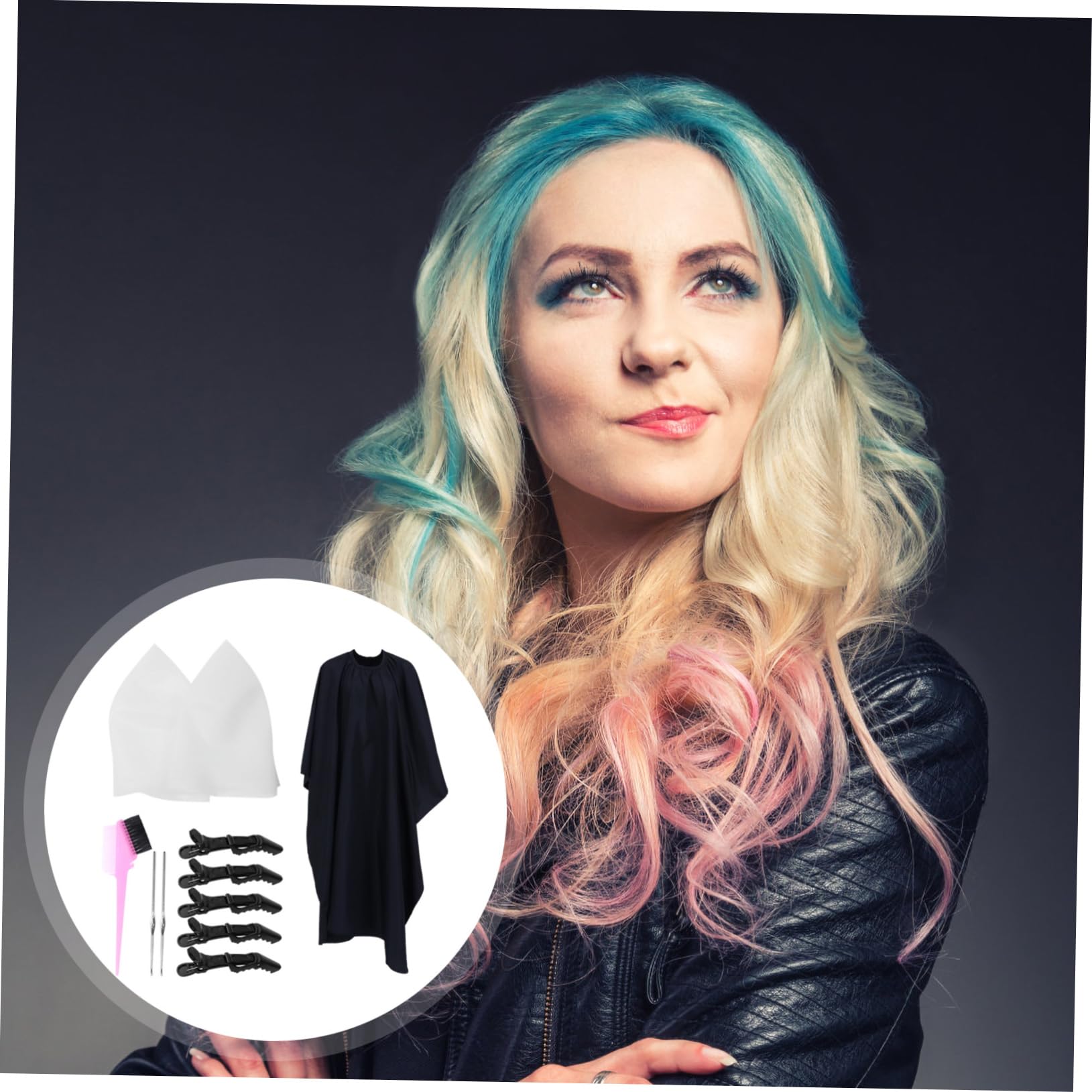 PACKOVE Haarfärbeset 11 Stück Silikon Highlights Kappe Mit Häkelnadel Friseurzubehör Für Selbstgemacht Haarfärbung Zuhause Und Salon