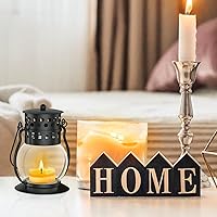 Vista 8 de Velas perfumadas para el hogar, paquete de 3 velas de aromaterapia de linterna retro para el hogar, juego de velas aromáticas de lavanda, velas