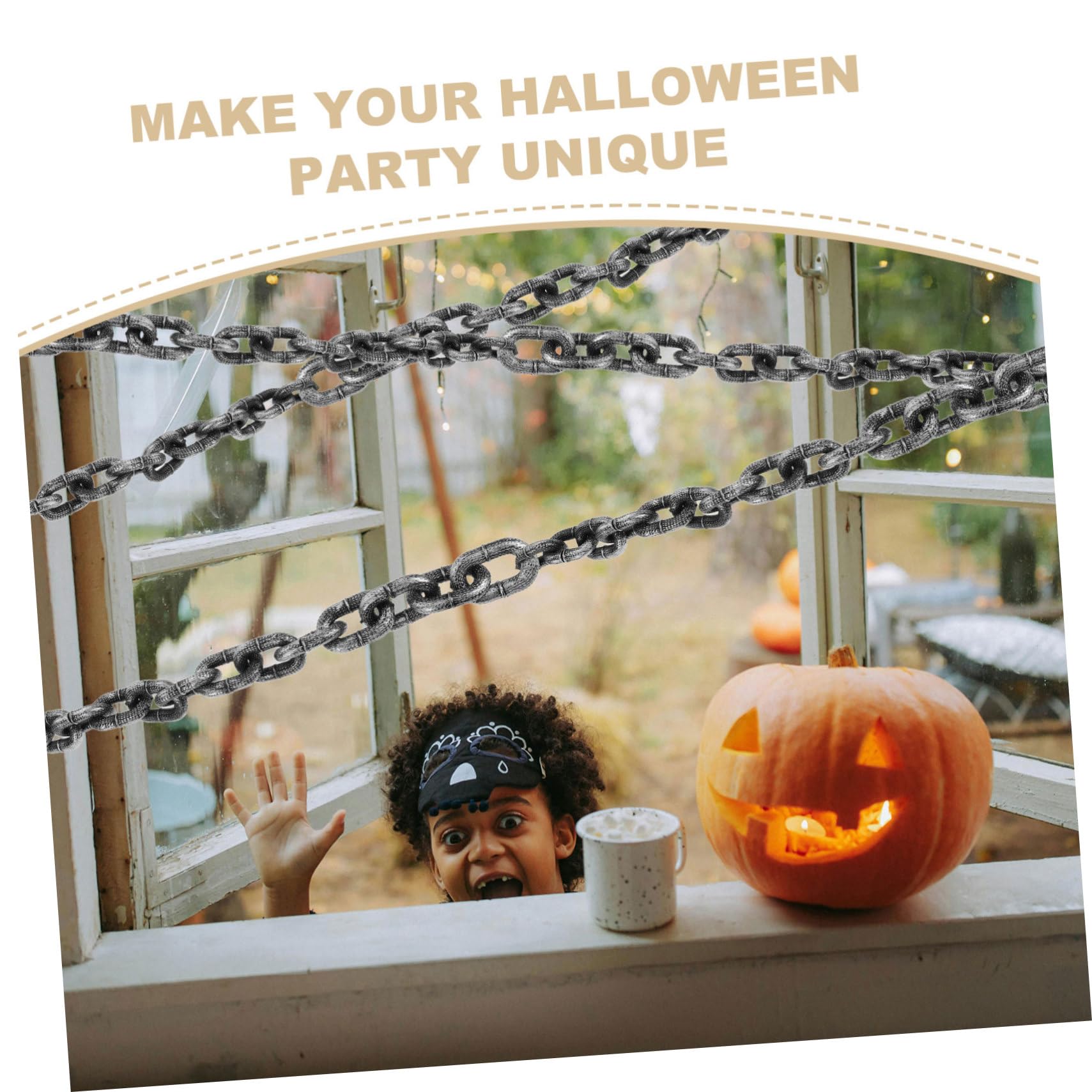 Homoyoyo Halloween Chains, Fake Chain Props for Outdoor Decorations - Image 4