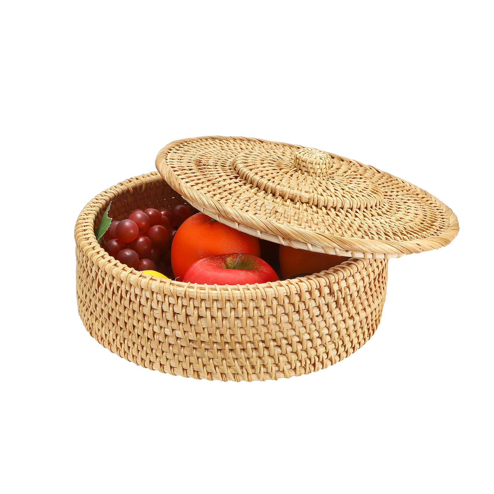 Cestas de almacenamiento decorativas de mimbre para estantes y organización de escritorio
