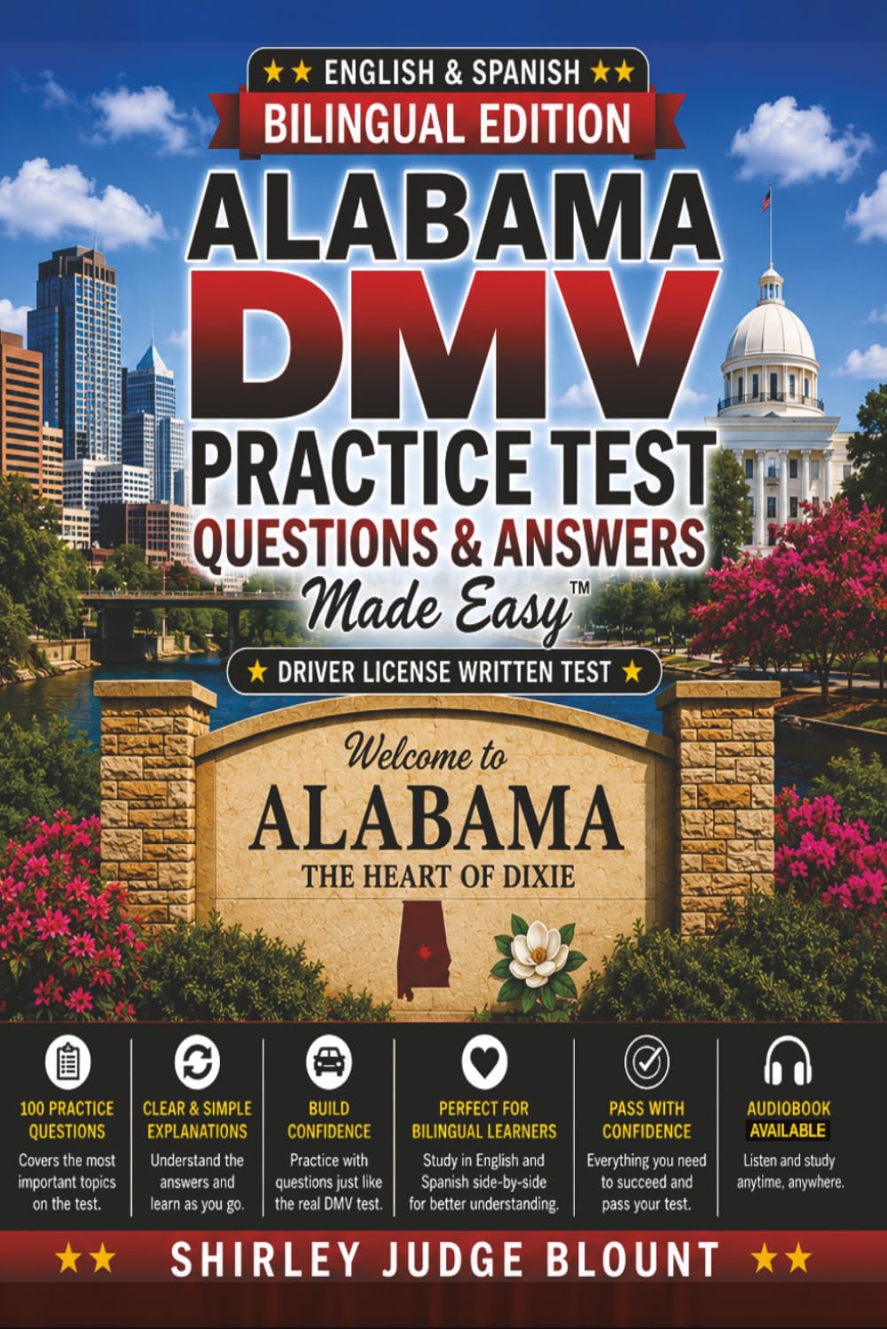 Alabama DMV English Test Made Easy™: Driver’s License Written Test Study Guide with Practice Questions | English & Spanish Edition