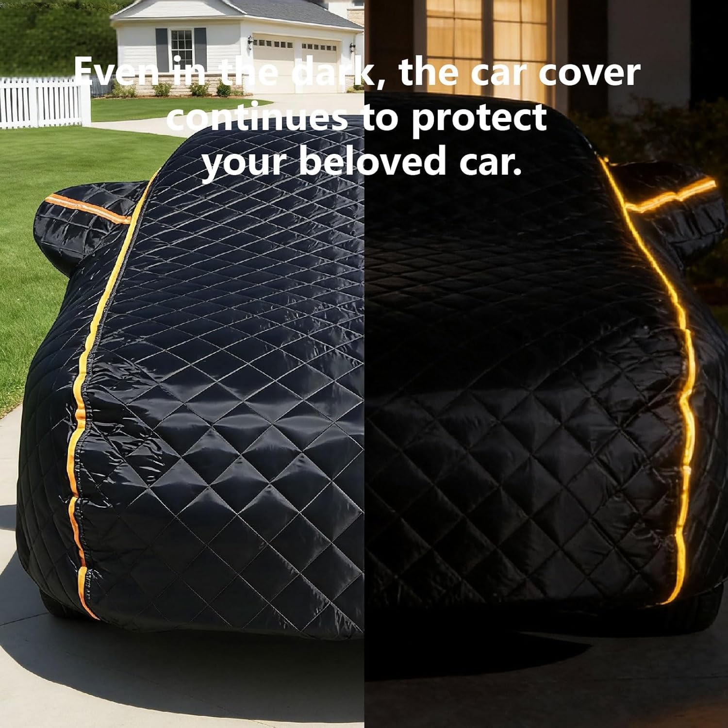 Housse Voiture Exterieur Anti Grele pour Hyundai Kona 2024-2026 | Bâche Voiture Anti-Grêle 5 Couches en Coton Rembourré Imperméable Protection Neige Pluie UV Rayures,Tous Temps