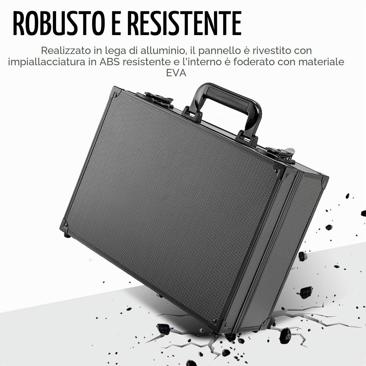 Scatola Porta Top Loader, Valigetta Carte Gradate con Lucchetti a Chiave, Trading Card Holder Box per 600+ Top Loaders o 130+ 35pt One Touch