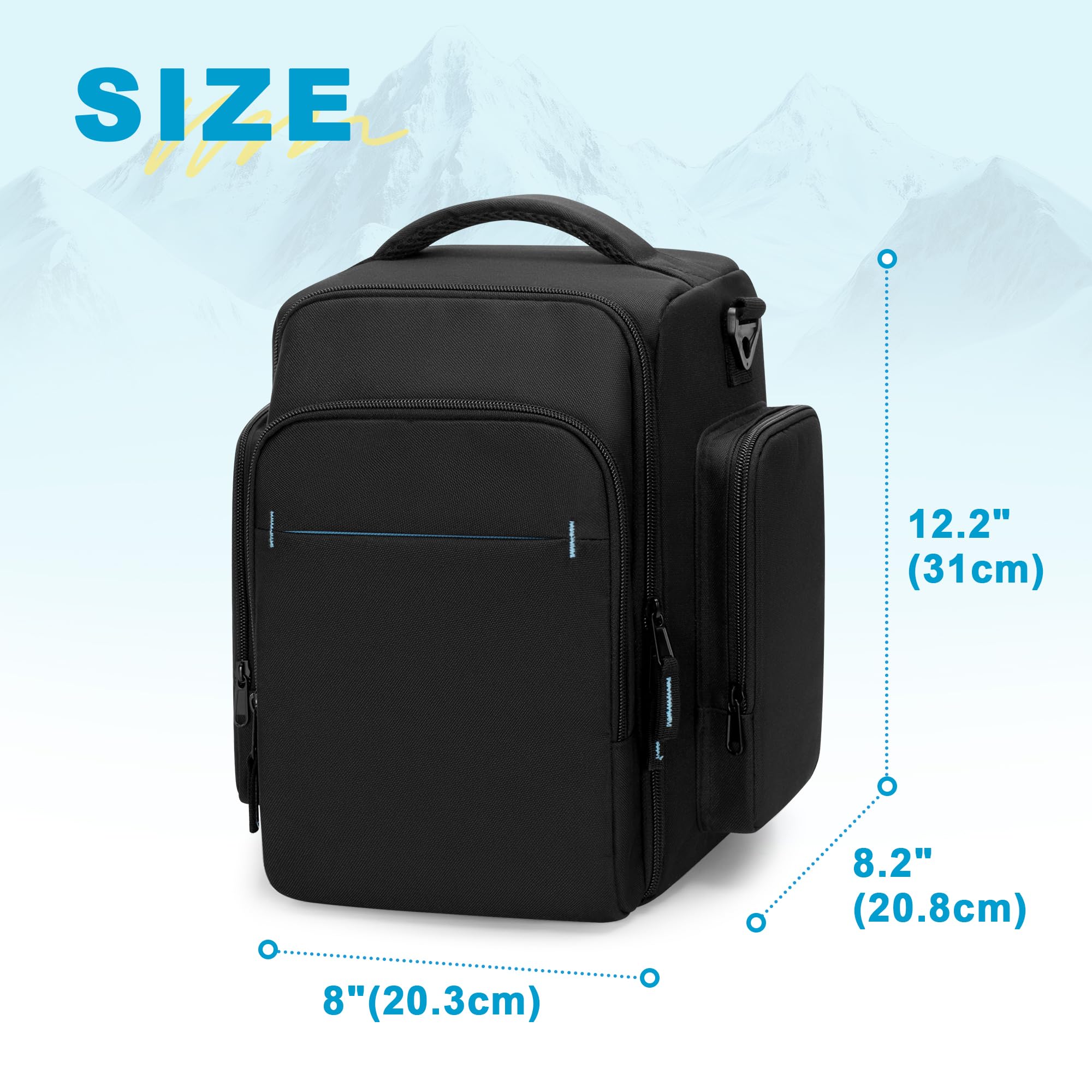 Trunab Torba kompatybilna z Anker SOLIX C300 Portable Power Station, outdoorowa torba generatora słonecznego z wieloma przegródkami, na kemping, w podróż i w sytuacjach awaryjnych