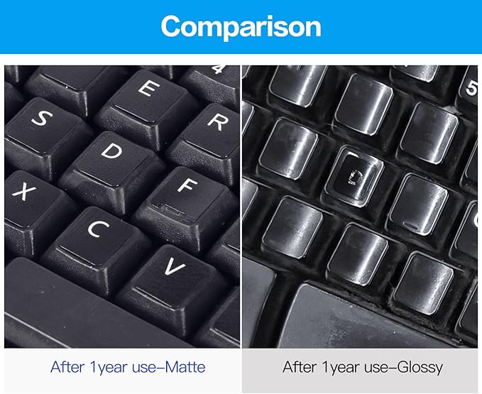 Pegatinas de Teclado Inglés, 2 Paquetes, Negro, Mate, para Portátil y Escritorio miniatura 5