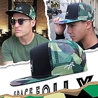 Vista 66 de Grace Folly - Gorra trucker unisex gorra de malla con cierre trasero negro (Black with Fade)