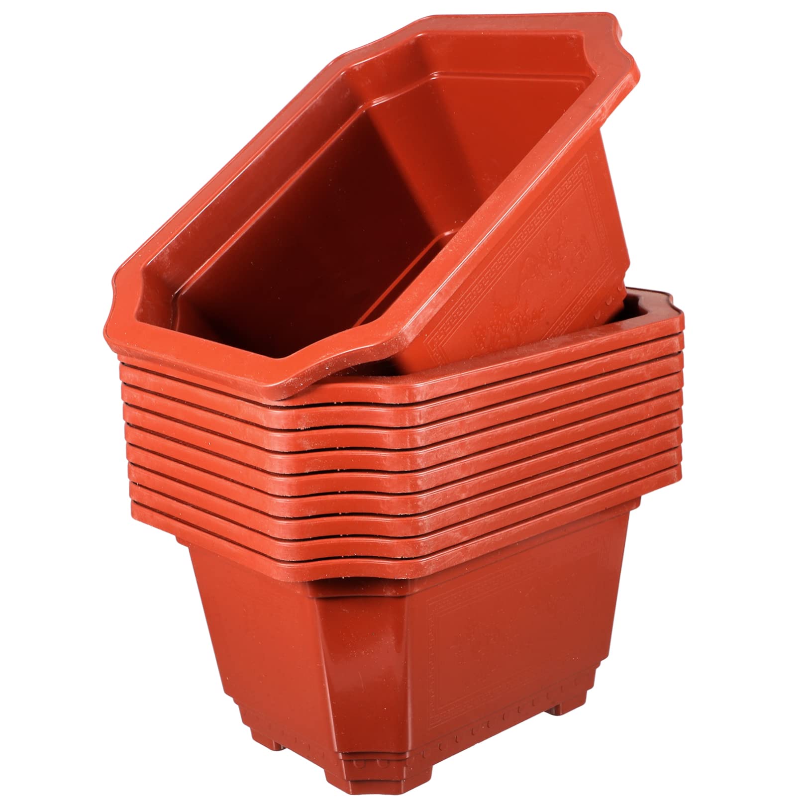 FUNOMOCYA 10 Uds Maceta Bonsai Maceta Grande Reutilizable Maceta Profunda para Bonsái Maceta Ovalada para Bonsái con Orificio De Drenaje Maceta Cuadrada para Árbol Bonsái Macetas para