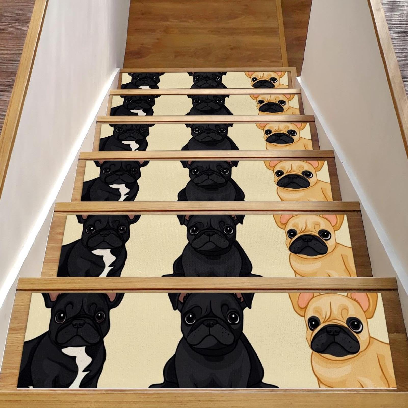 Tapis d'escalier antidérapant lot de 15 protection marche bois résistant