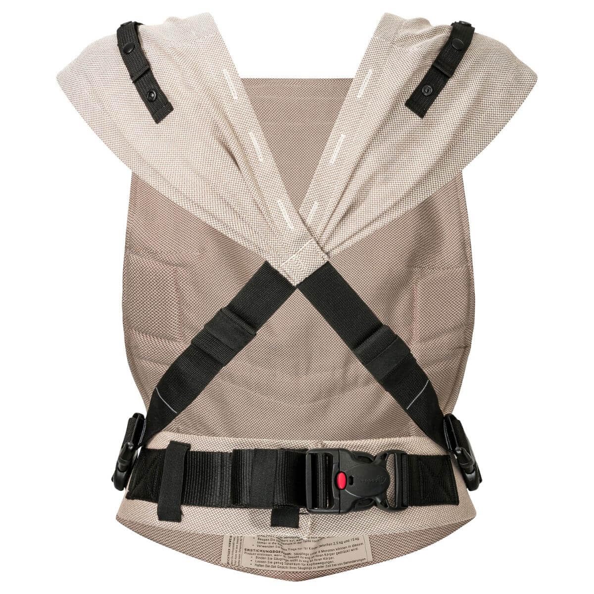 Hoppediz Primeo Babytrage für Neugeborene – Ergonomische Babytrage aus 100% kbA Baumwolle – Bauchtrage, Hüfttrage & Rückentrage