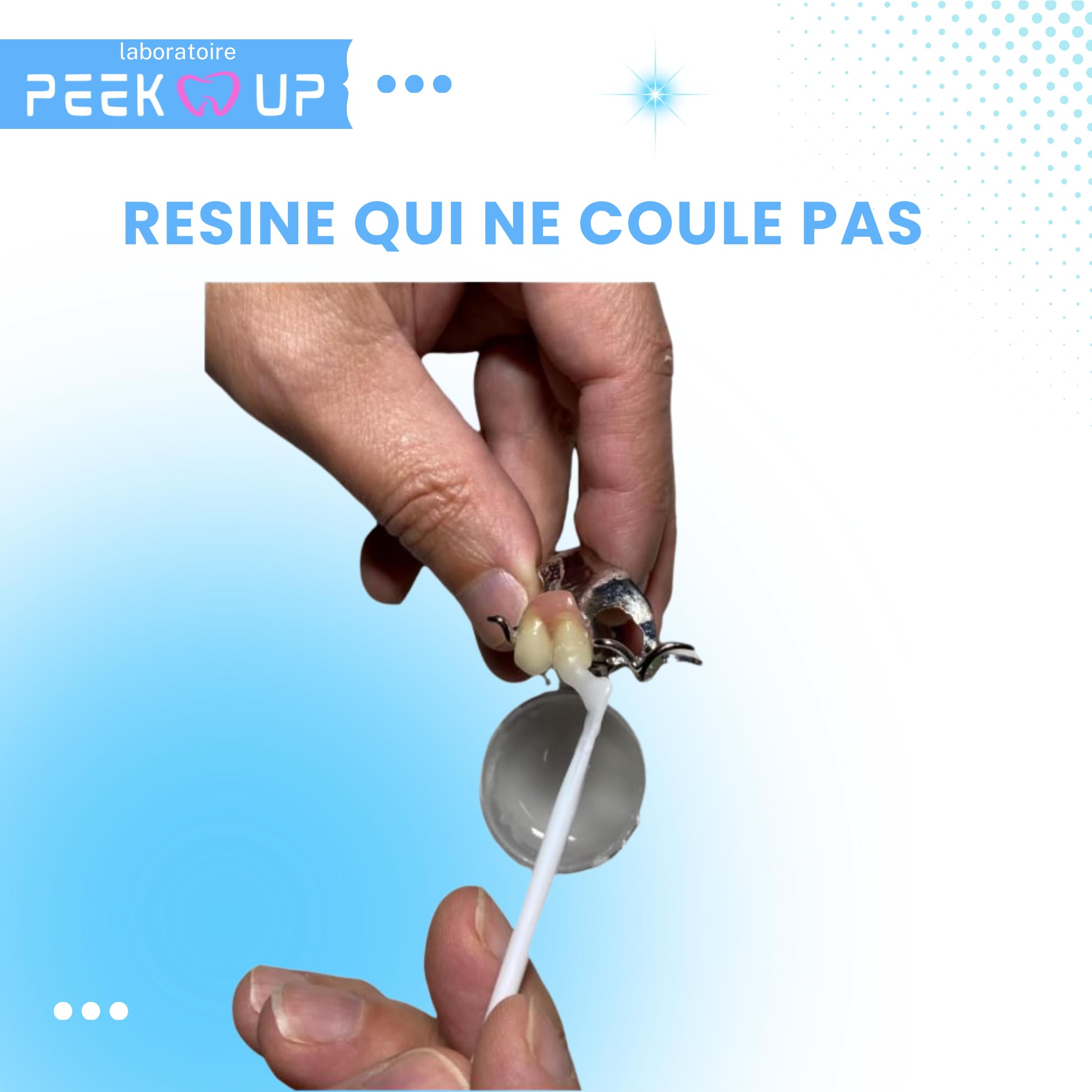 RESINE DENTAIRE BLANCHE pour réparer les prothèses dentaires