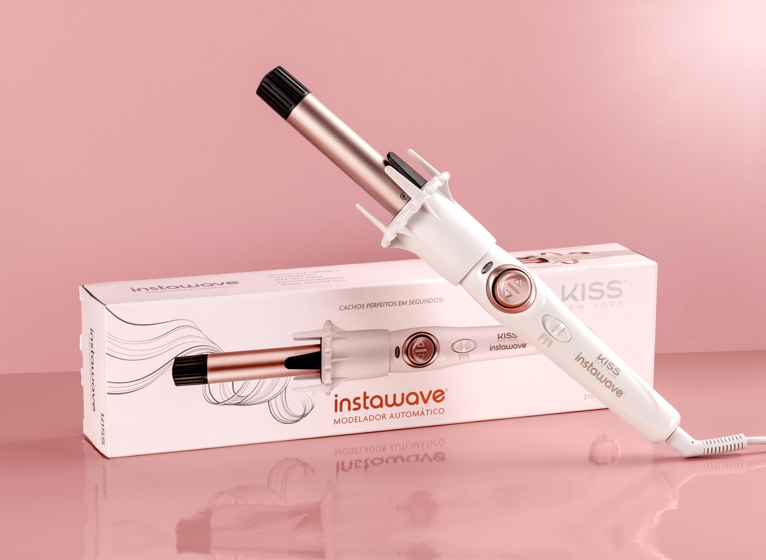 KISS NEW YORK INSTAWAVE カールヘアアイロン 本体 Kiss - Modelador de Cachos Automático Instawave Bivolt : Amazon