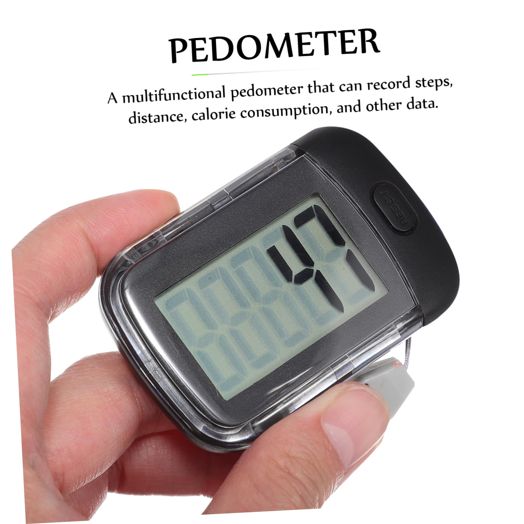 UKCOCO Podomètre Portable Clip Podomètre Compact pour Course Extérieur pour Seniors