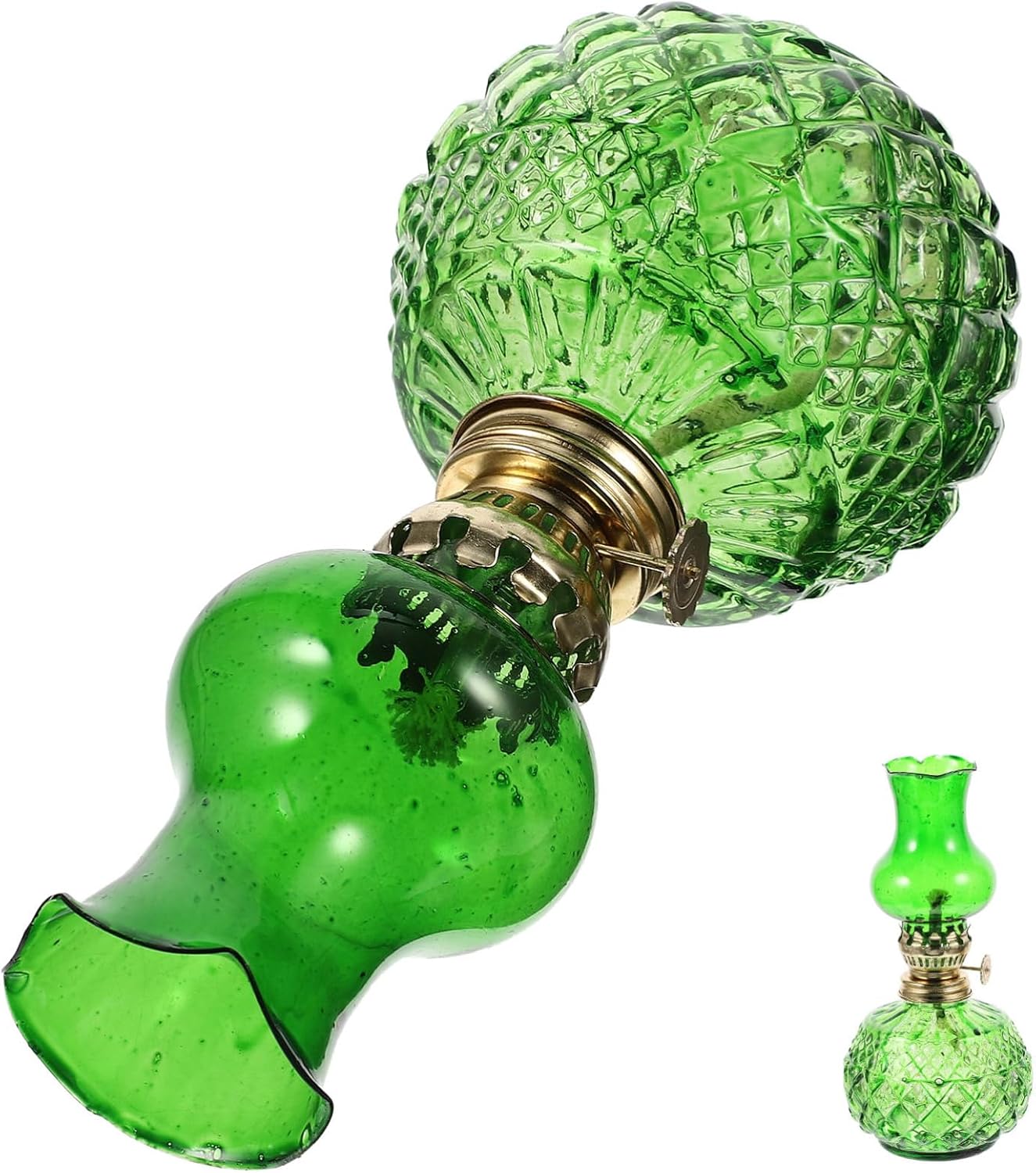 PRETYZOOM Vintage Kerosene Lamp Oil Lantern Glass Burners for Indoor Outdoor Decor