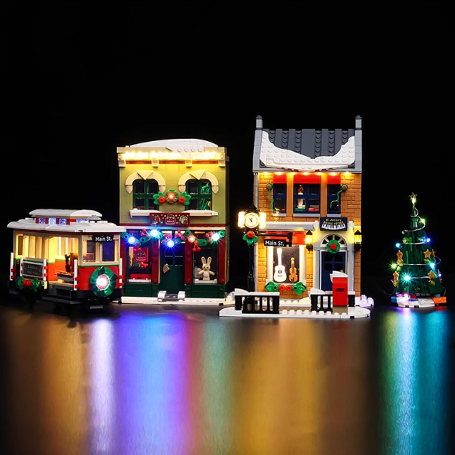 LED Lighting Kit Compatible with Lego 10308 Festival Street Series LED Light Set (Model Kit Not Included - Lighting Components Only) (Remote Control Style)