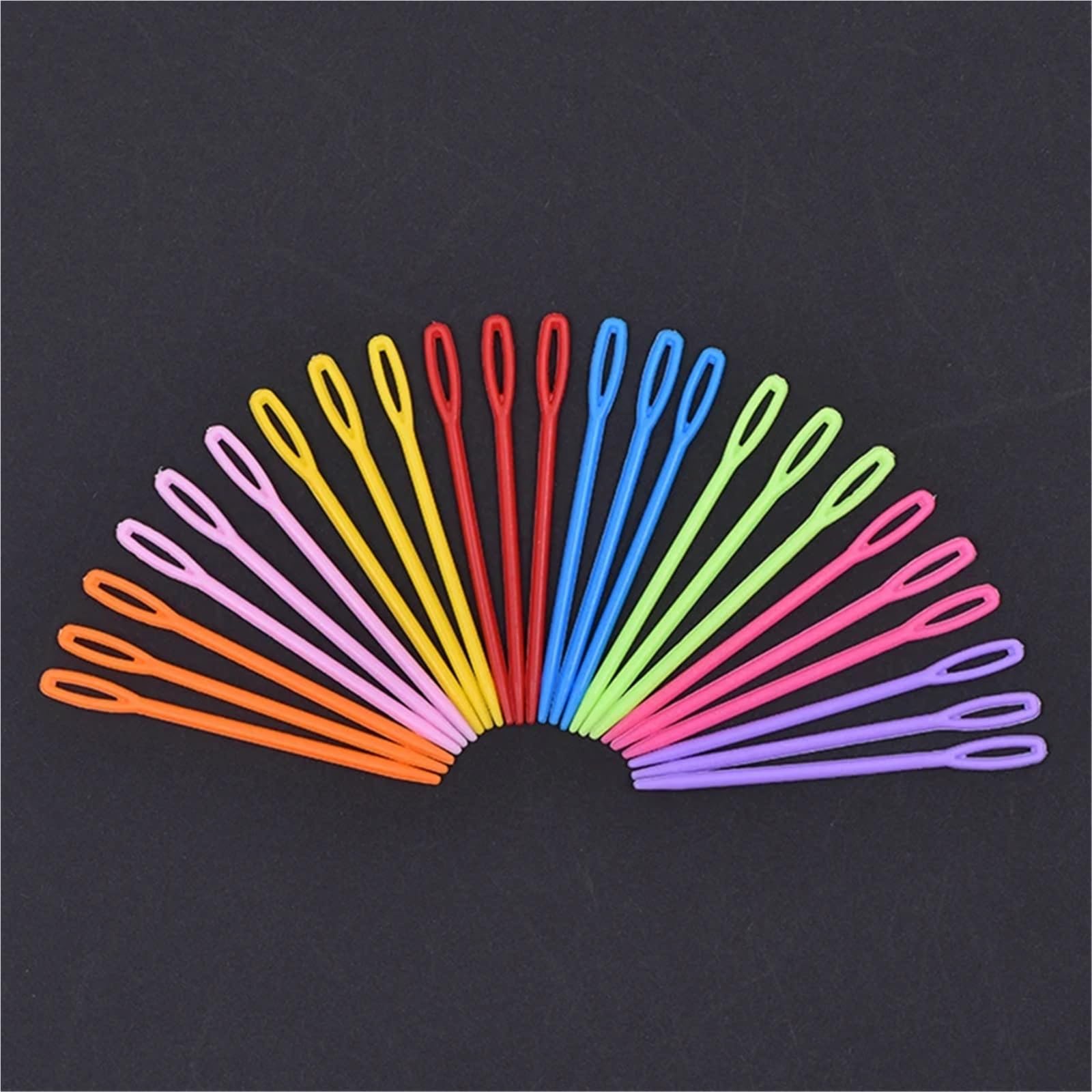 Agujas de coser de ojos grandes, 800-1600 piezas de colores mezclados al azar, agujas de ganchillo de ojo grande, herramientas de bordado (1200 piezas)