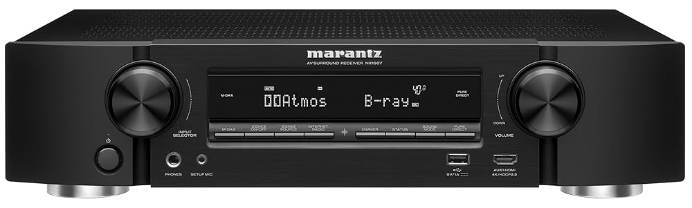 Marantz NR1607 AVサラウンドレシーバー Amazon.co.jp: Marantz AVレシーバー スリムデザイン ブラック