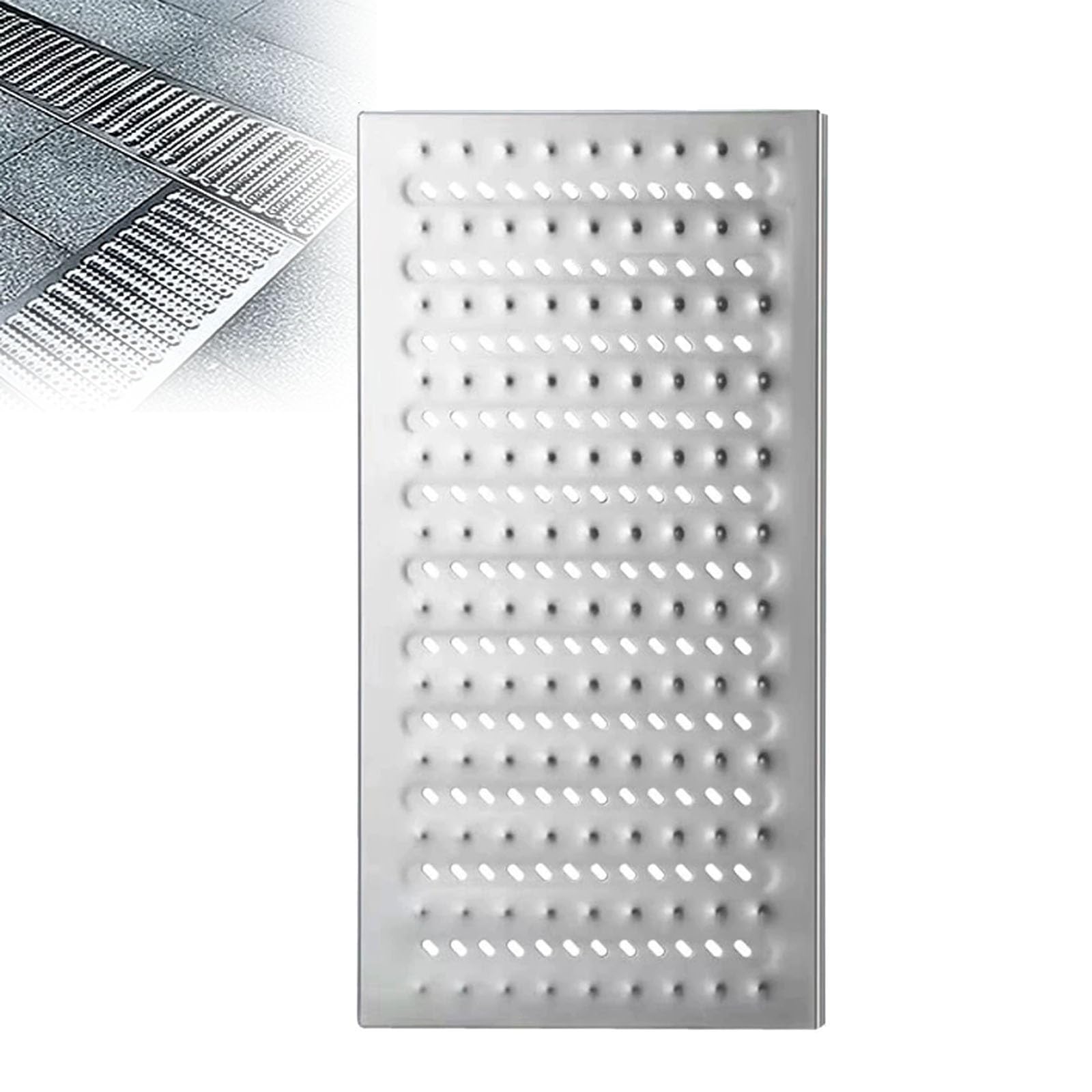 Rejilla de Drenaje, Arqueta Riego Exterior de Acero Inoxidable 304, Tapa de Pozo y Alcantarilla Empotrada Antideslizante para Cocina, Jardín y Patio(30cm/12in)