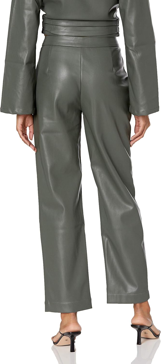 KENDALL + KYLIE Women's Vegan Leather Cropped Pant - Image 2