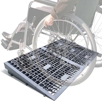 Modular Threshold Ramps, 3" Rise Plastic Wheelchair Ramps, 3000LBS Capacity, Mobility Door Ramps for Home Steps,Detachable Entry Ramps, Non-Slip Curb Ramps for Scooters/Cars2 PCS