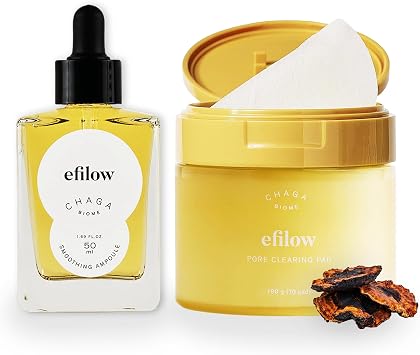 Chaga Mushroom Biome Smoothing Facial Ampoule 1.69Fl Oz & Pore Clearing Pad 70 Pads 190g