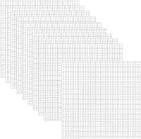 Vista 10 de Allazone 52 hojas de lona de plástico de malla, 4 formas, lienzo de plástico para manualidades, bordado, punto de cruz, hilo acrílico, proyectos