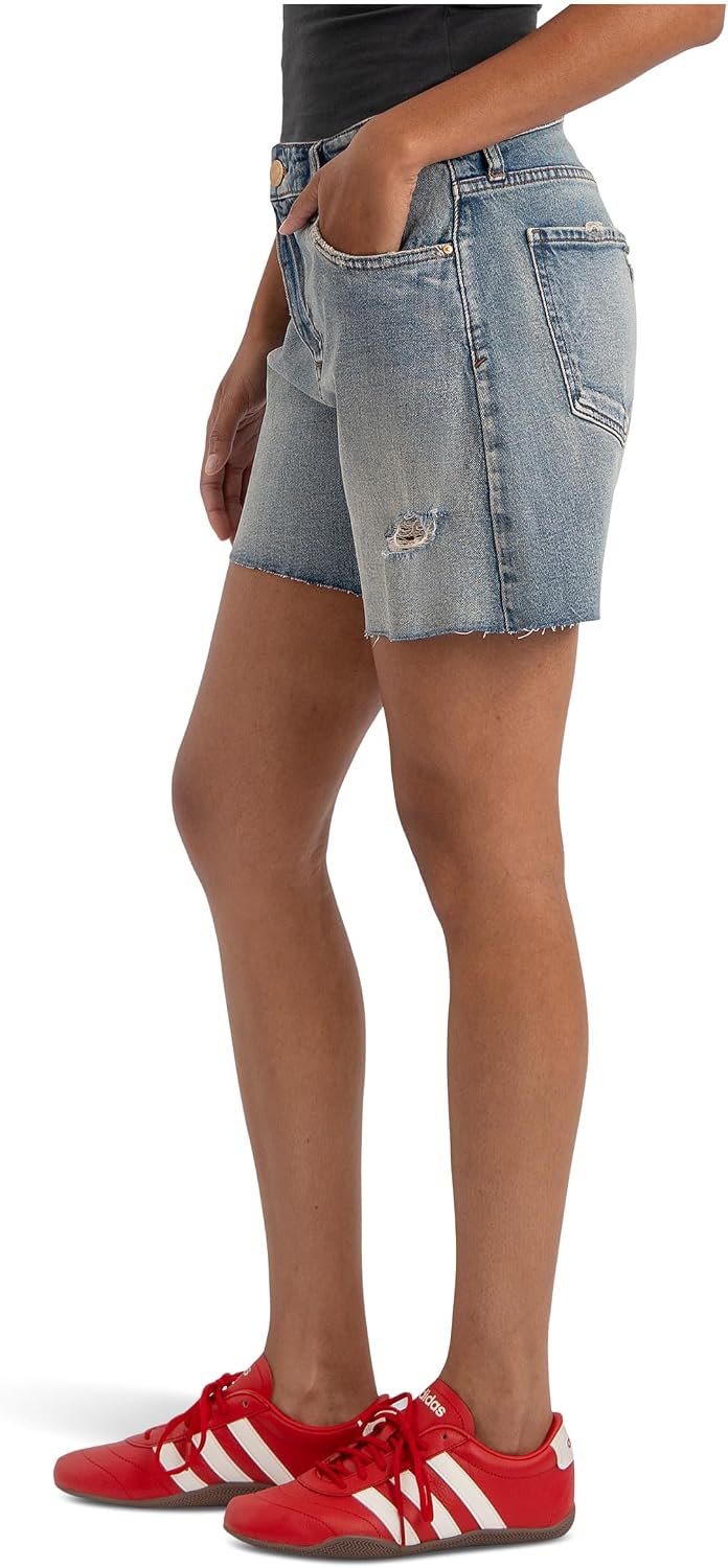 KUT from the Kloth Women's Hailey High-Rise Shorts with Raw Hem