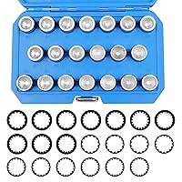 Vista 1 de Juego de 20 piezas de llave de tuerca de bloqueo de rueda para Porsche VW Touareg, herramienta antirrobo de tuerca de rueda y removedor de tornillos