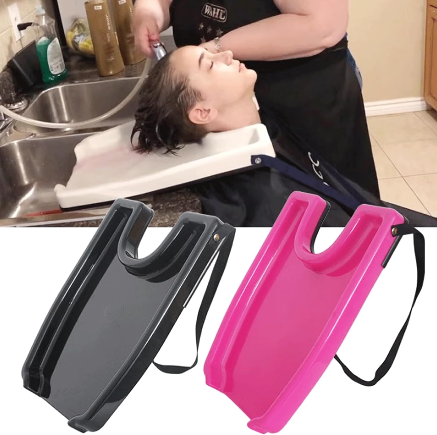 Hair Wash Tub Plastic Washing Hair Sink Hair Wash Tray Hair Shampoo Basin Hairdressing Tool Salon Neck Rest Basin Hair Wash Tray