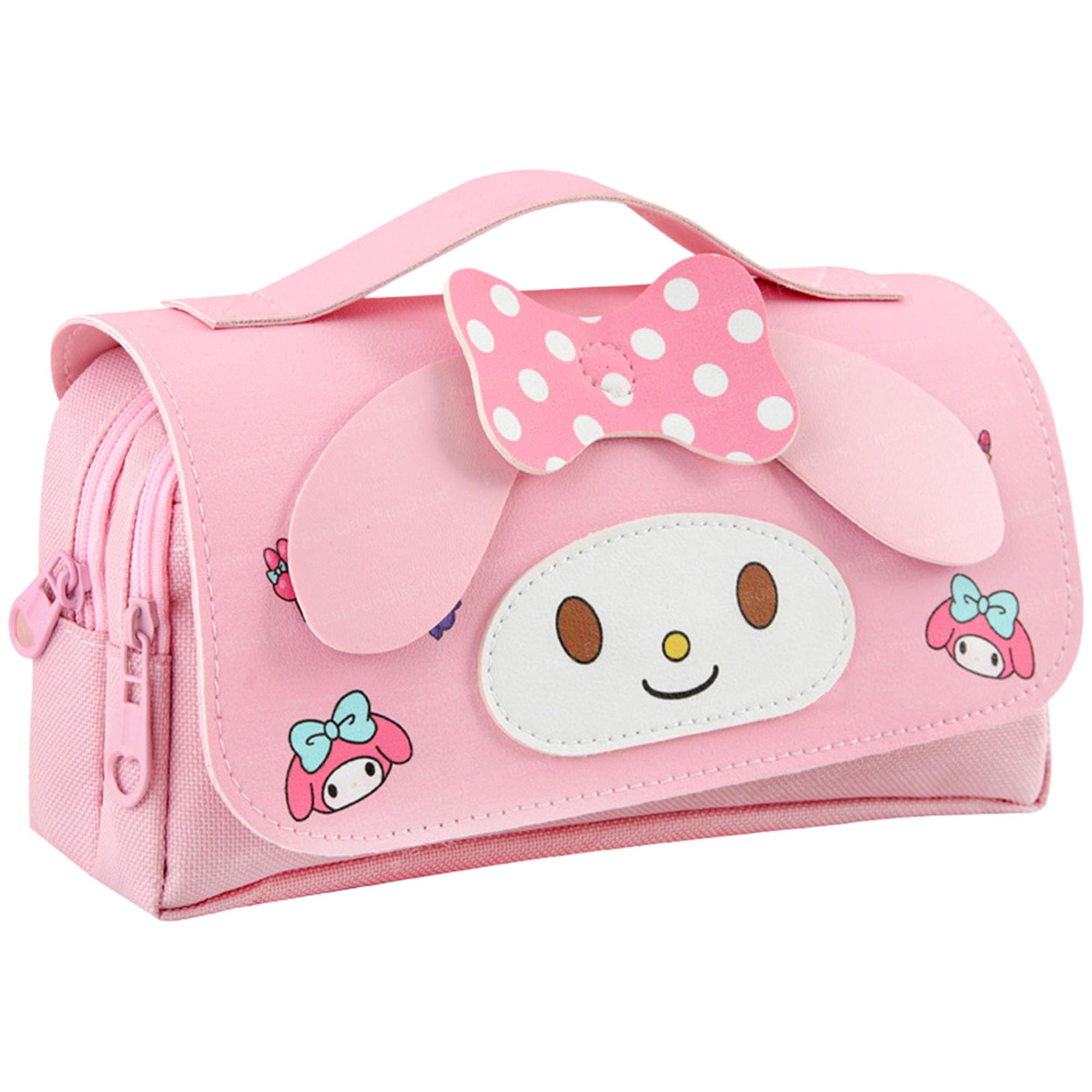 FunBlast Stationery Pouch for Girls - Large Capacity Pencil Bag, Multi-Purpose Pencil Case with Zipper Lock, Kawaii Pouch, Pen & Pencil Bag for School Kids, Girls (Pink-A)-image-32