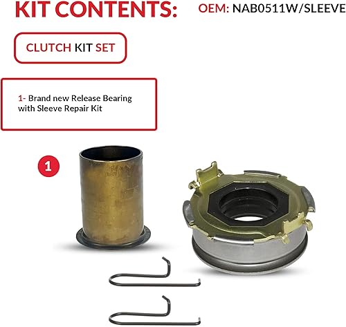 Miniatura 3 de Rodamiento de liberación de embrague con kit de reparación de manguito compatible con Impreza Forester X Xs Xsl Xt WRX Sti Sport Base Premium